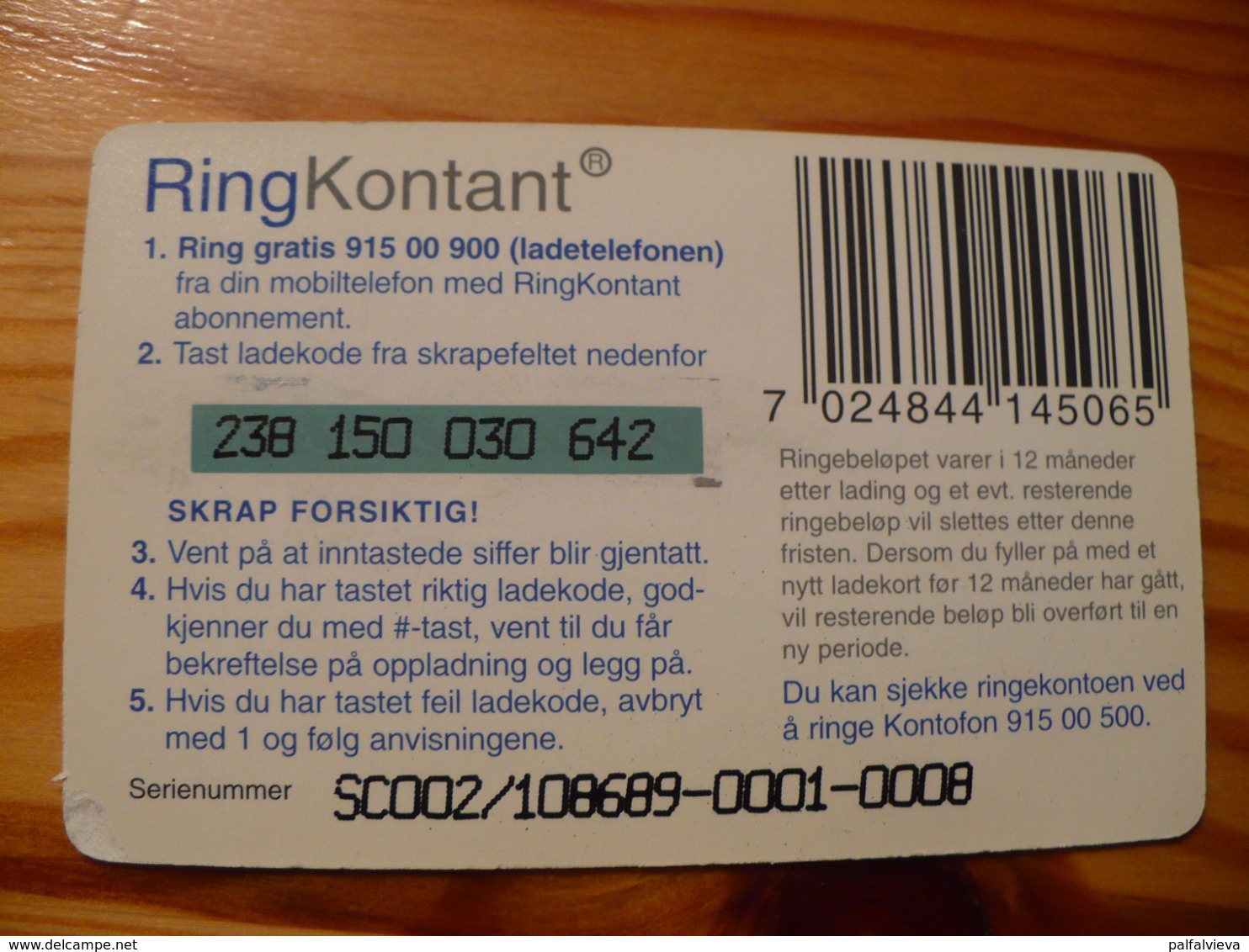 Prepaid Phonecard Norway - Norwegen
