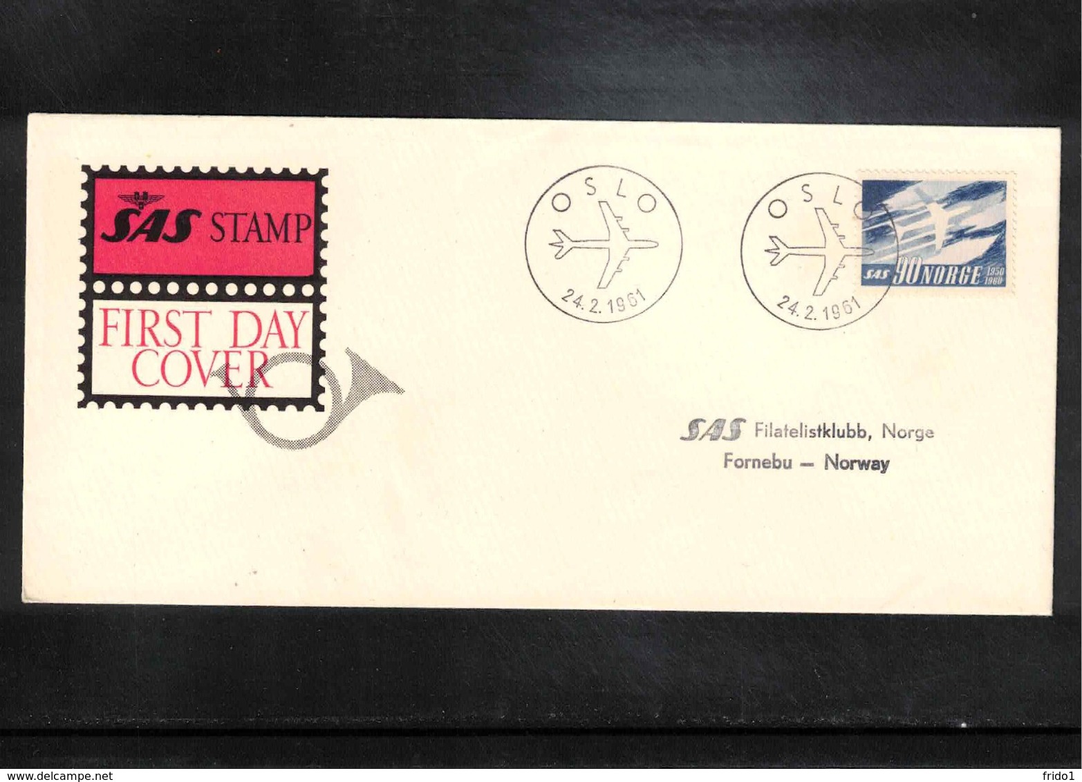 Norway 1961 SAS FDC - Briefe U. Dokumente