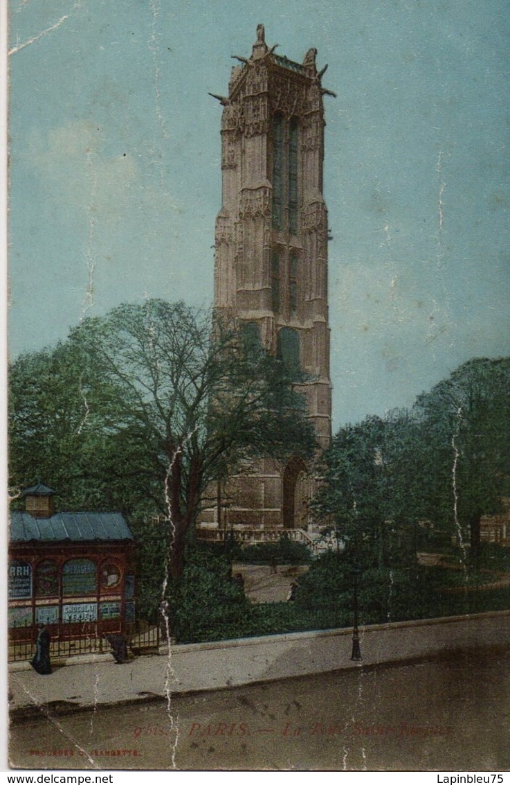 CP 75 Paris Tour Saint Jacques 9 Bis Procédé Jeangette - Autres Monuments, édifices