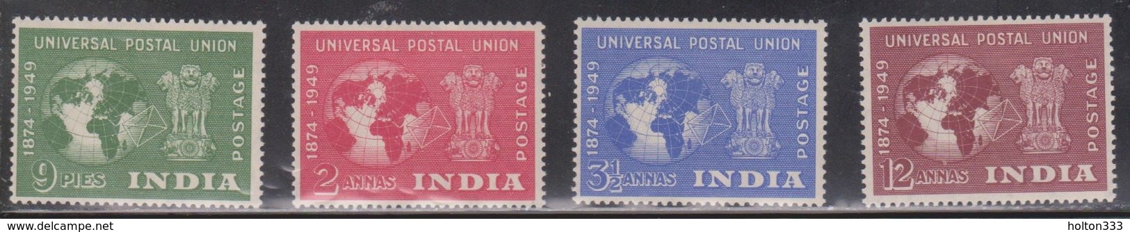 INDIA Scott # 223-6 MH - 1949 UPU Issue - 1936-47 King George VI