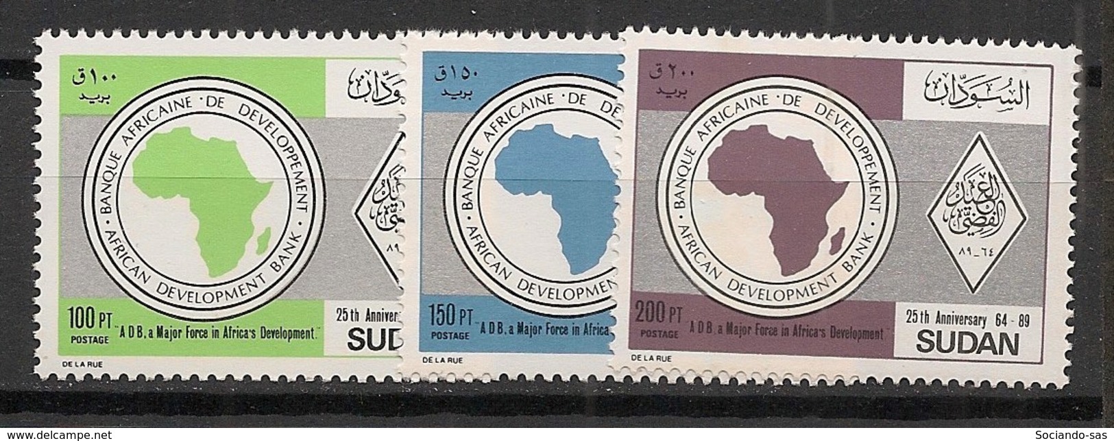 Soudan - 1989 - N°Yv. 371 à 373 - BAD - Neuf Luxe ** / MNH / Postfrisch - Sudan (1954-...)