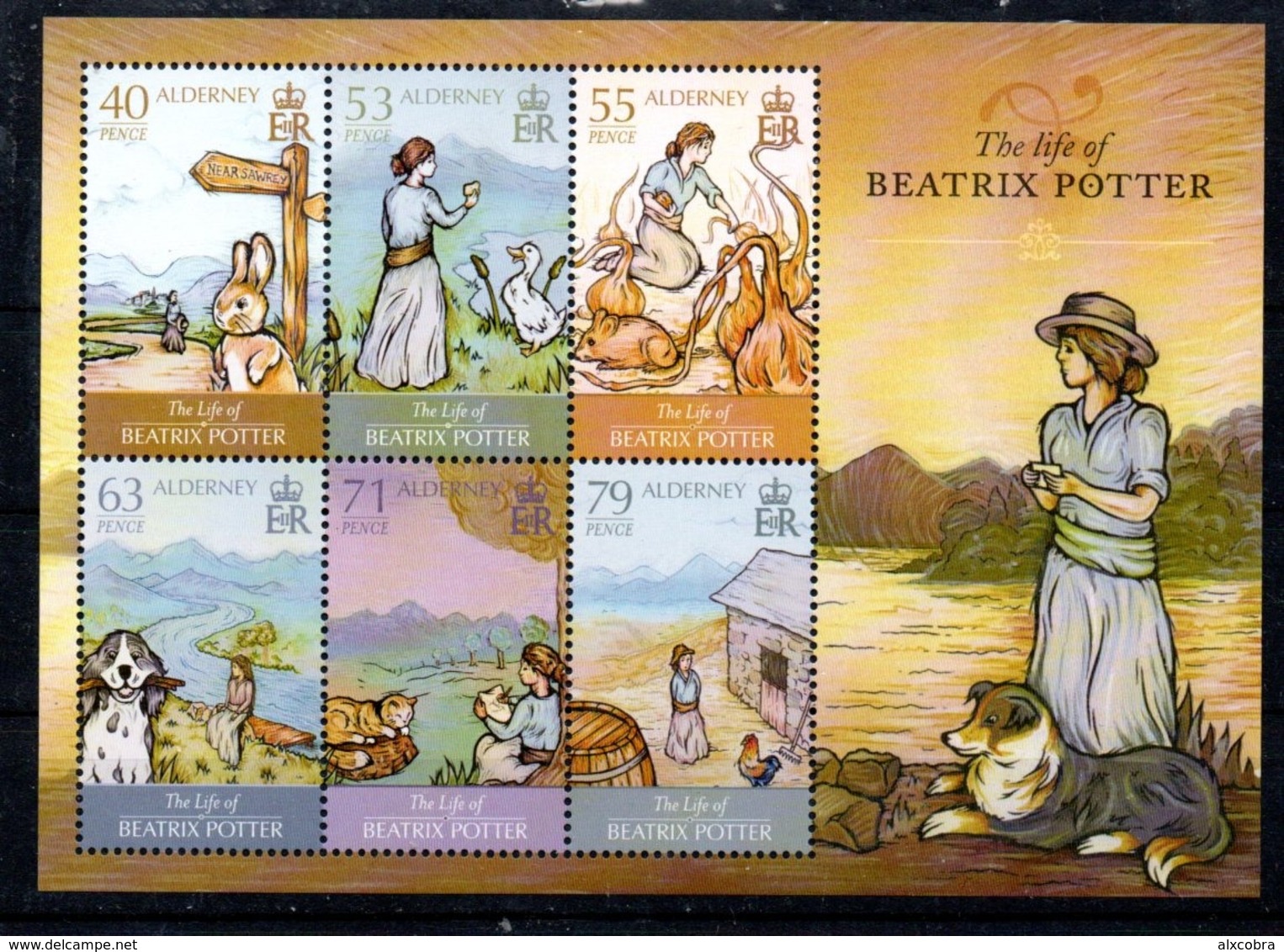 Alderney Beatrix Potter M/S 2015 MNH - Alderney