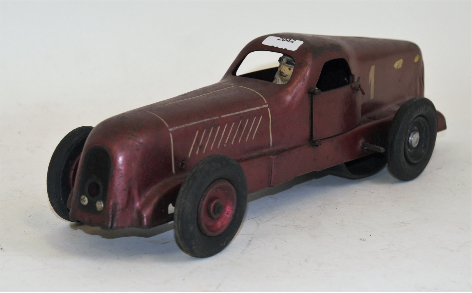 CIJ Renault Nerva Sport, Réf 5/12 De 1935, Couleur Bronze, Chauffeur D'origine, Mécanisme Fonctionnant, 35cm, état D'usa - Otros & Sin Clasificación