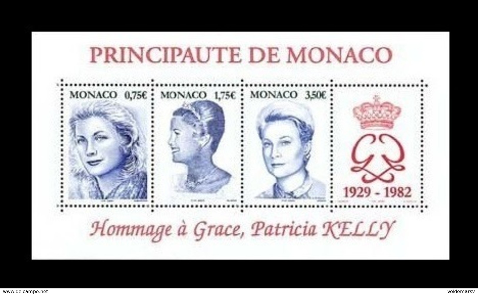 Monaco 2004 Mih. 2710/12 (Bl.86) Princess Grace Kelly MNH ** - Ongebruikt