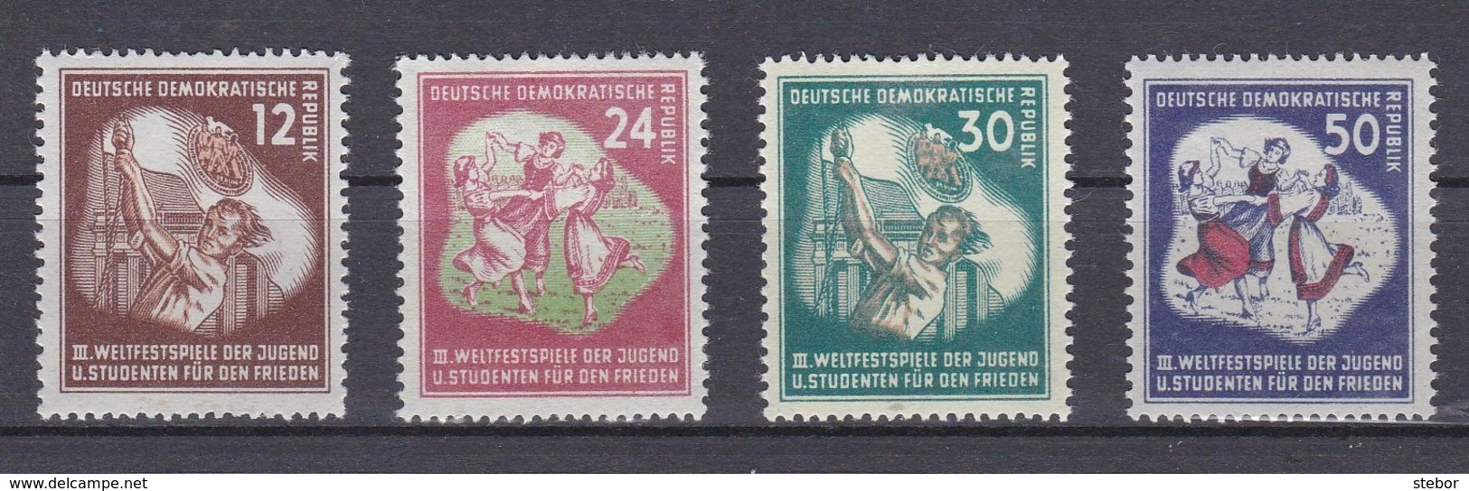 DDR Kleine Verzameling 1951 Nr 41/44 *, Zeer Mooi Lot Krt 4171 - Collections (sans Albums)