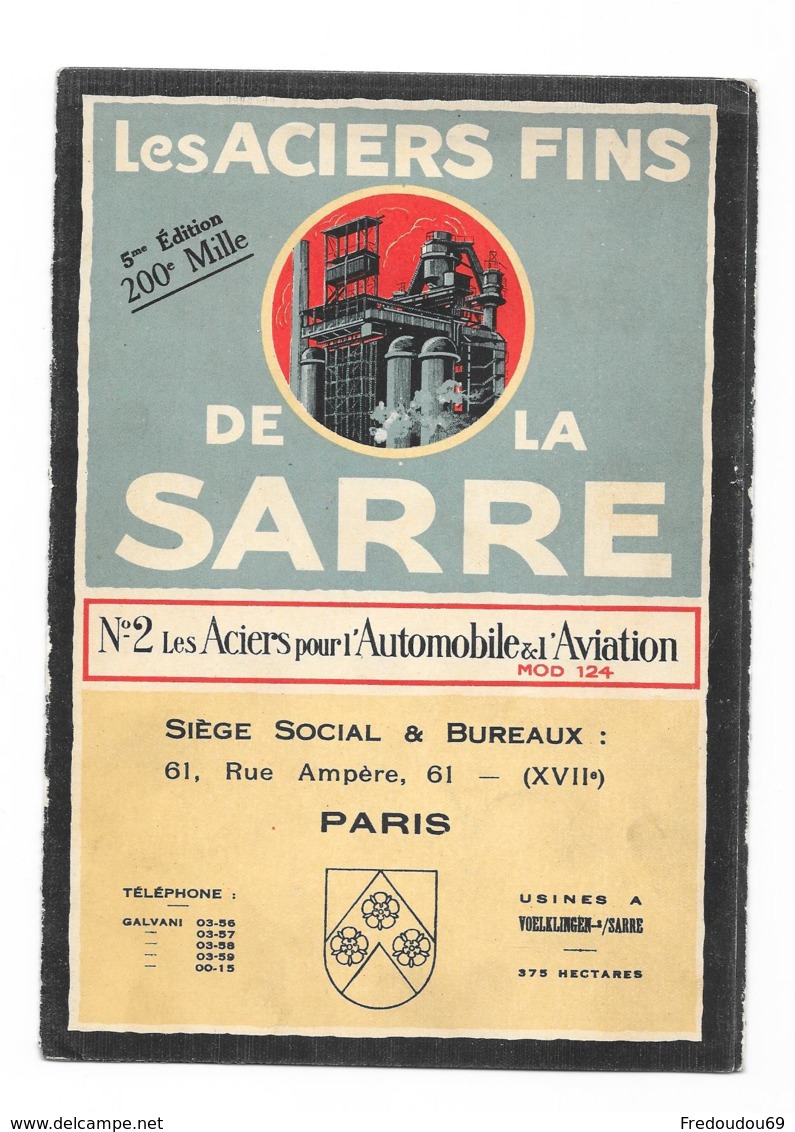 Les Aciers Fins De La Sarre - 5éme édition - Advertising