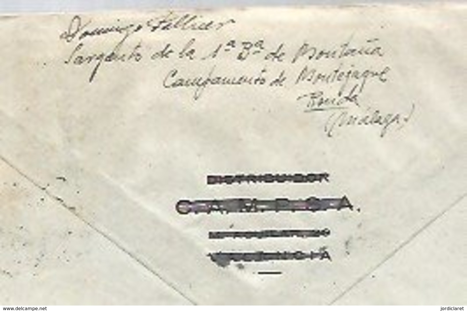 CARTA  1940 CAMPAMENTO  MONTEJARQUE  RONDA - Cartas & Documentos