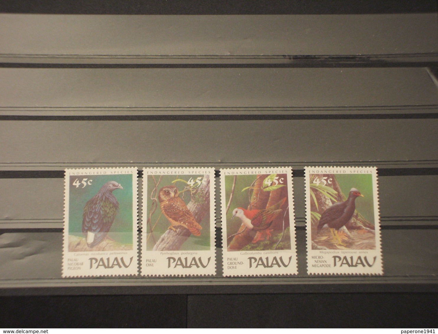 PALAU - 1989 UCCELLI 4 VALORI - NUOVI(++) - Palau