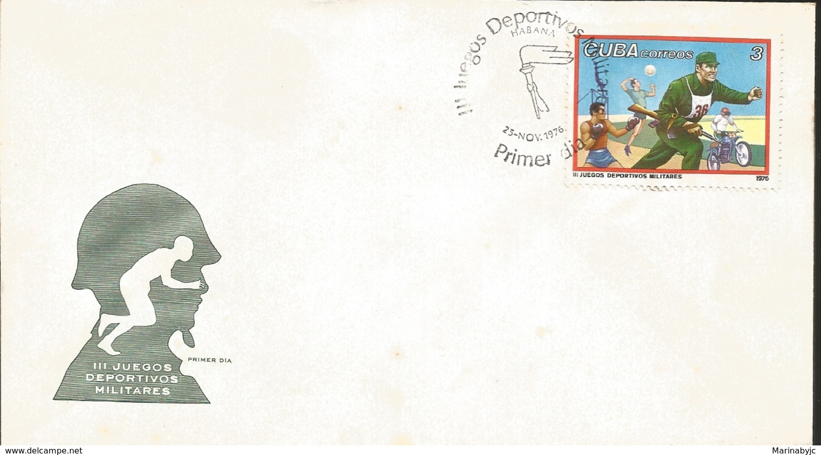 J) 1976 CARIBE, III MILITARY SPORTS GAMES, FDC - Otros & Sin Clasificación