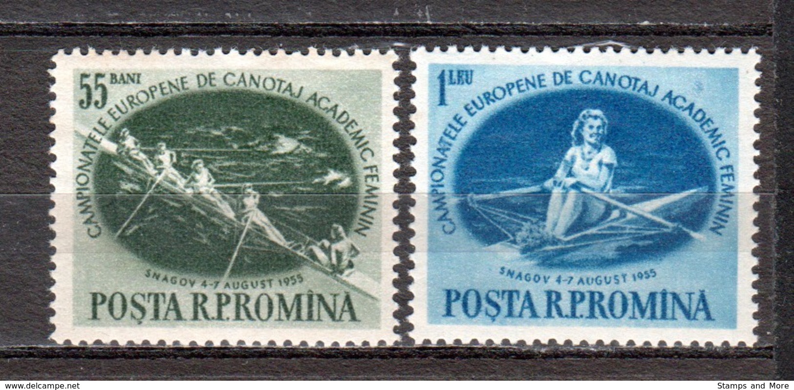 Romania 1955 Mi 1528-1529 MNH SPORTS - Unused Stamps