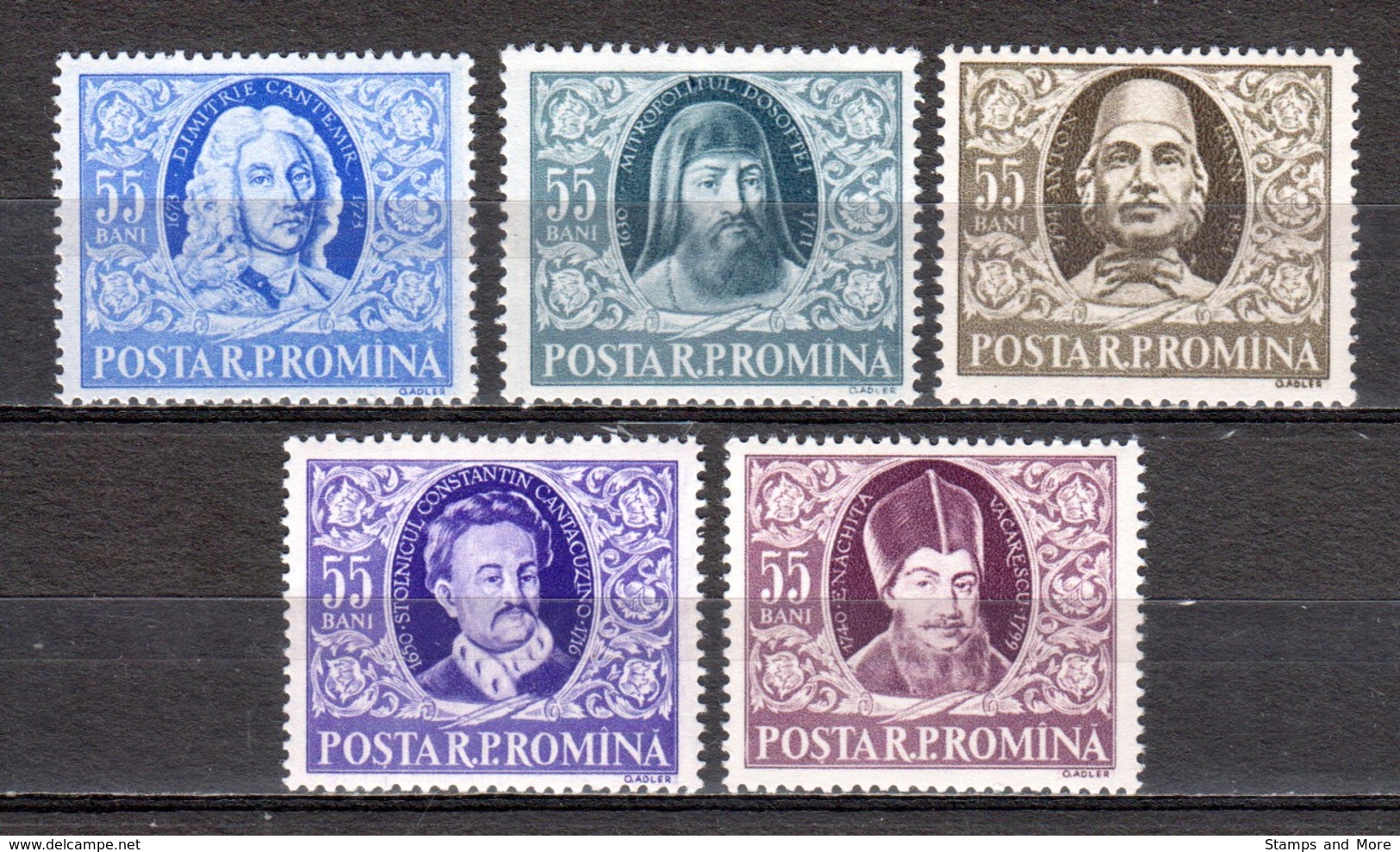 Romania 1955 Mi 1530-1534 MNH - Unused Stamps