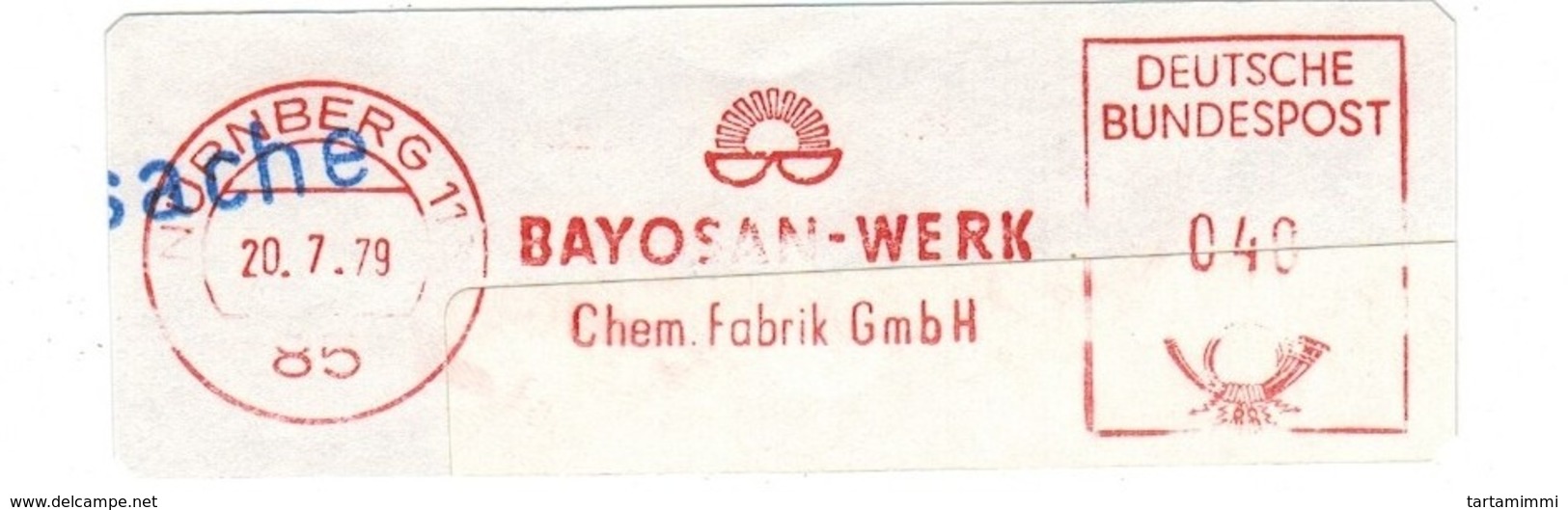 EMA FREISTEMPEL METER LUGATO CHEMIE CHIMIC CHIMICA NUNBERG 1979 BAYOSAN-WERK CHEMISCHE FABRIK GMBH - Chemie