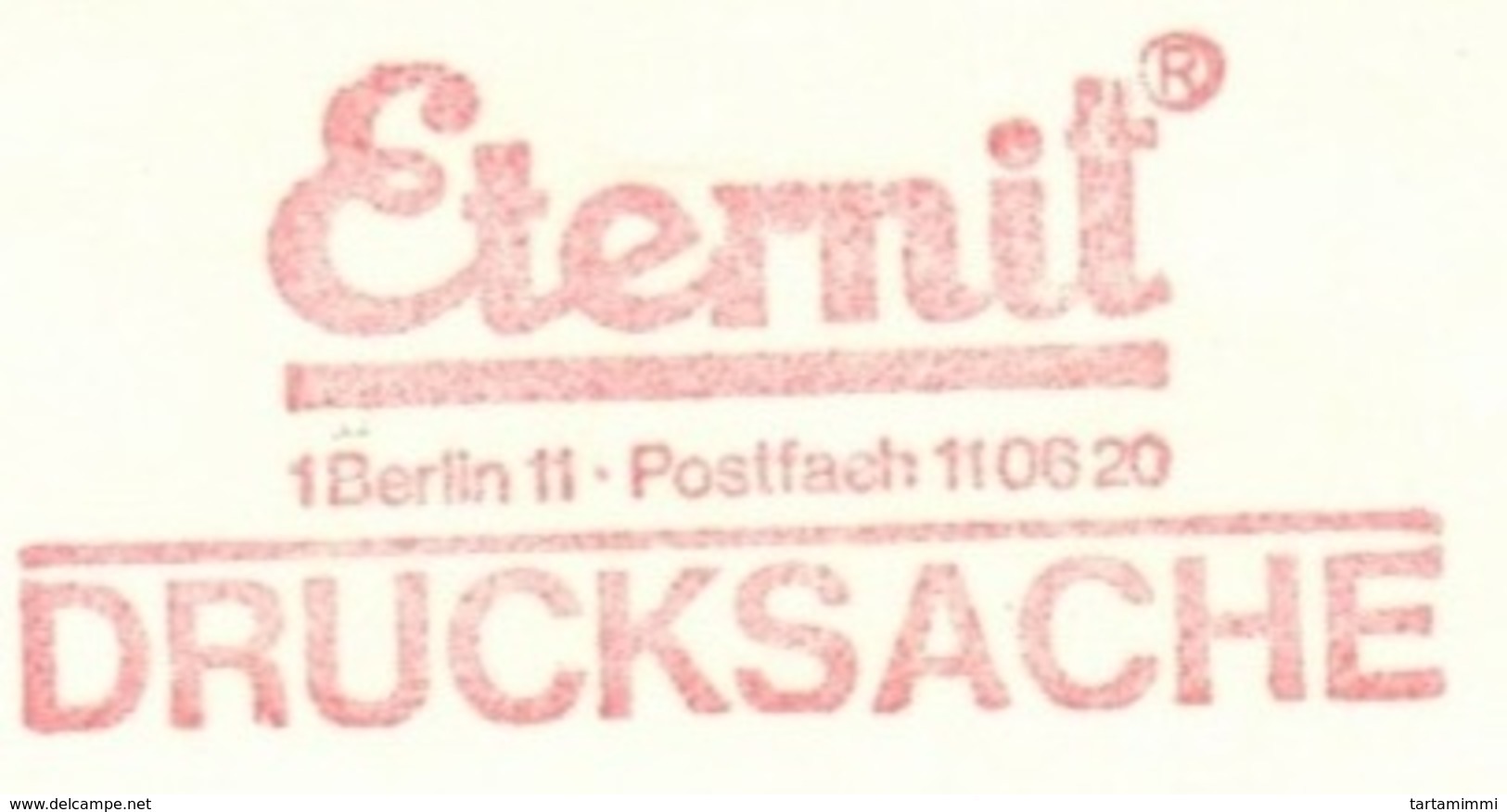 EMA FREISTEMPEL METER GERMANY BERLIN 1979 ETERNIT DRUCKSACHE - Fabbriche E Imprese