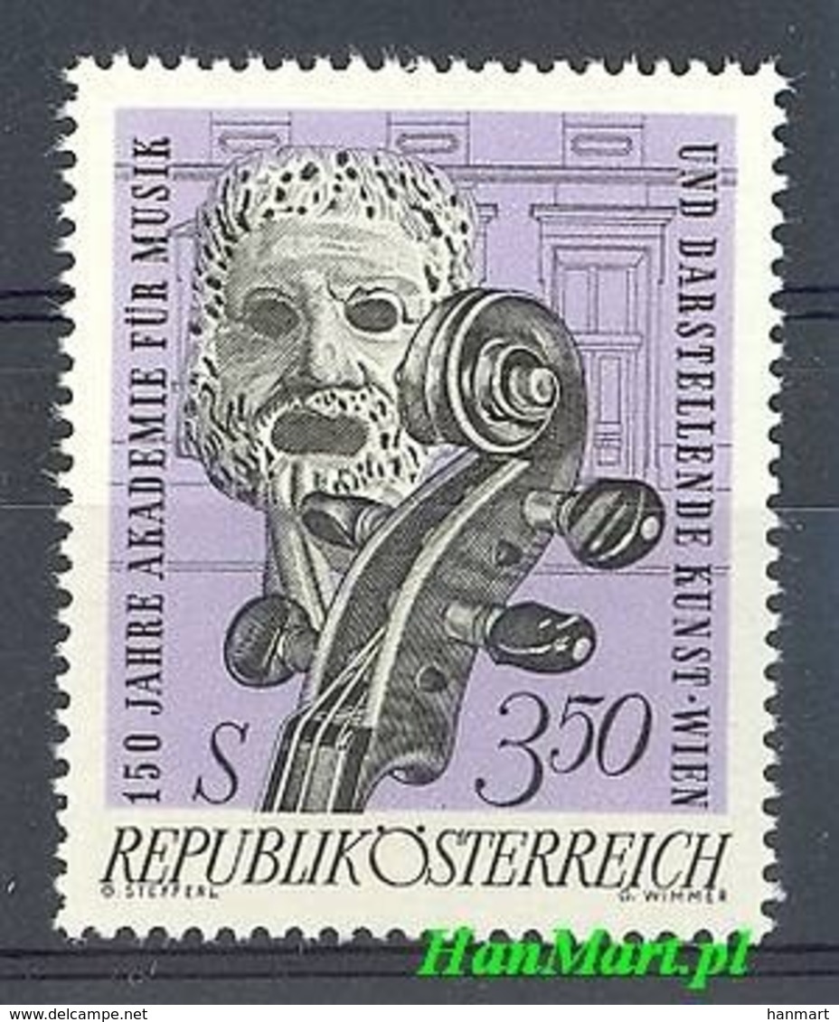 Austria 1967 Mi 1253 MNH ( ZE1 AST1253 ) - Music