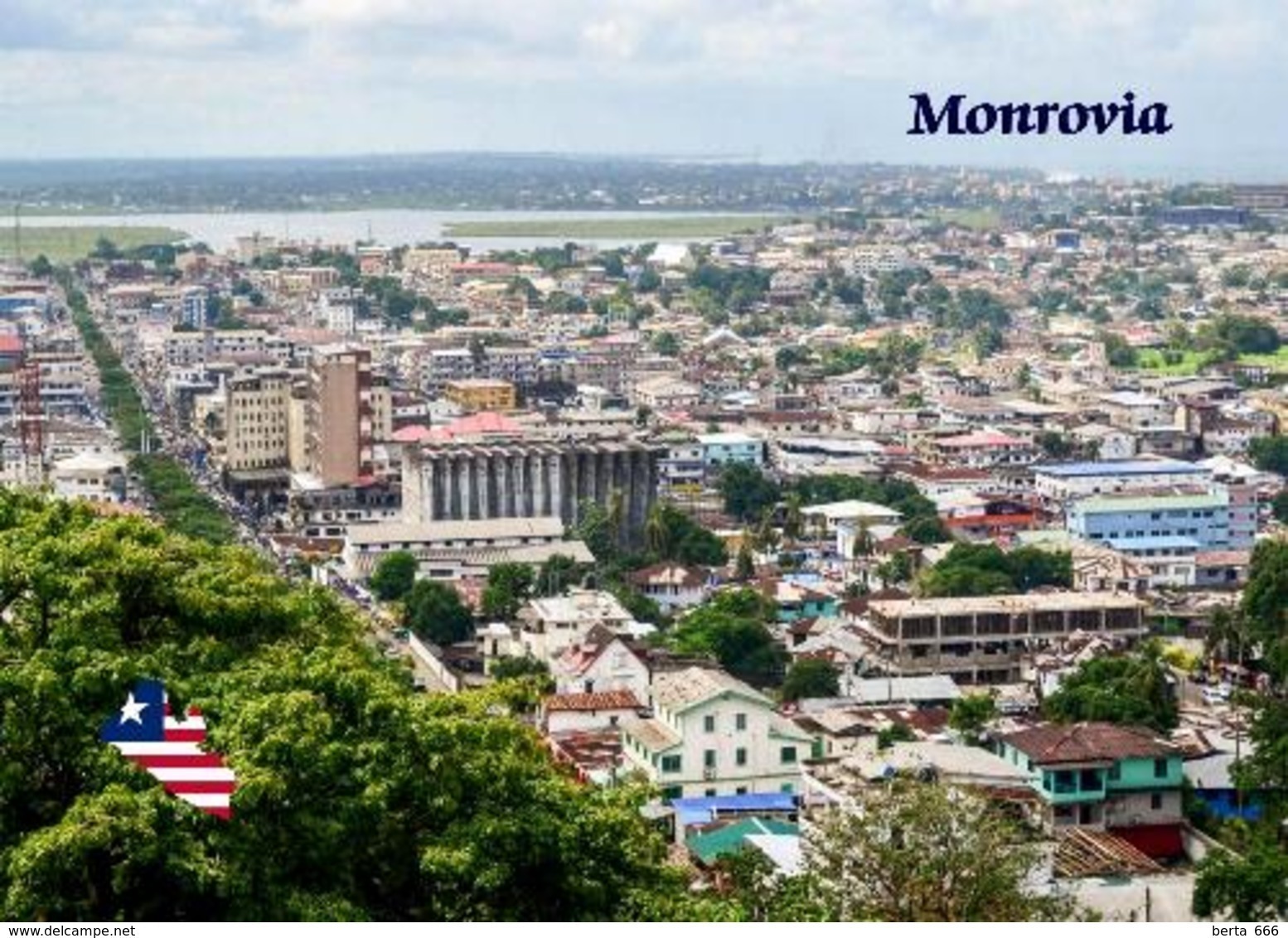 Liberia Monrovia Aerial View New Postcard - Liberia