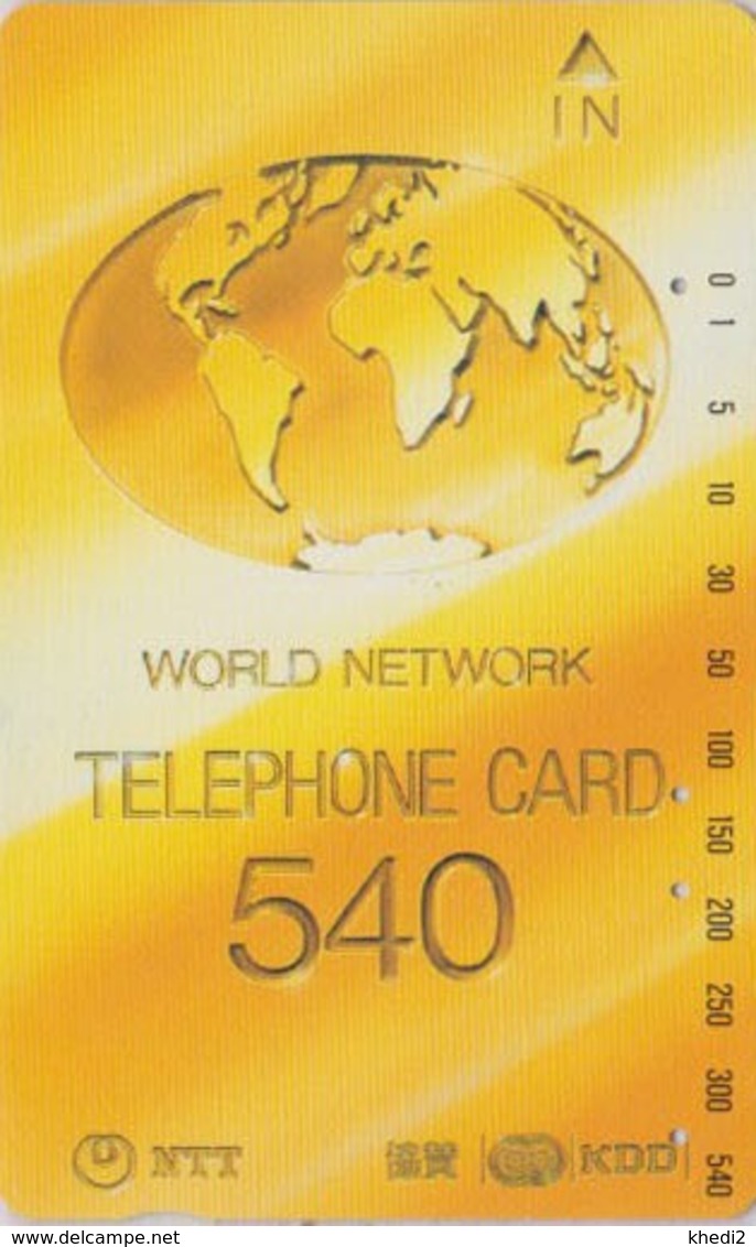 Télécarte Japon / NTT 110-018 - 540 U - Globe Map - Japan National Phonecard Telefonkarte - 04 - Japan