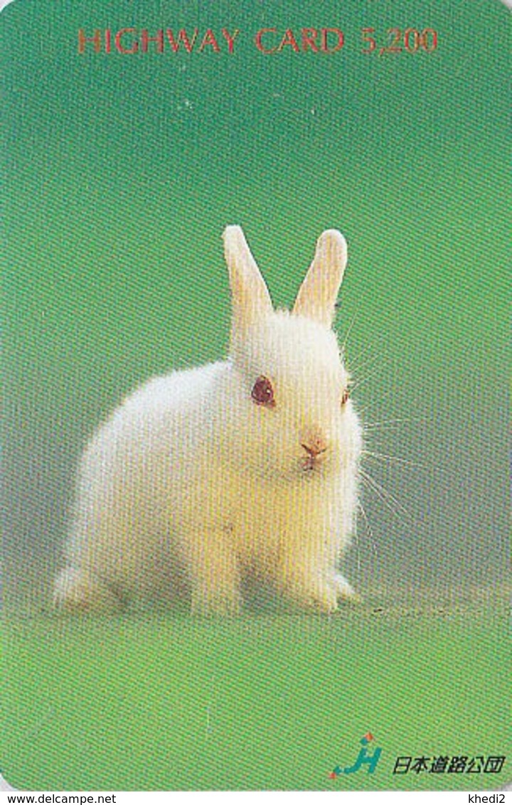 Carte Prépayée Japon - ANIMAL - LAPIN - RABBIT Japan Prepaid Highway Card - KANINCHEN - KONIJN - CONEJO - HW 290 - Kaninchen