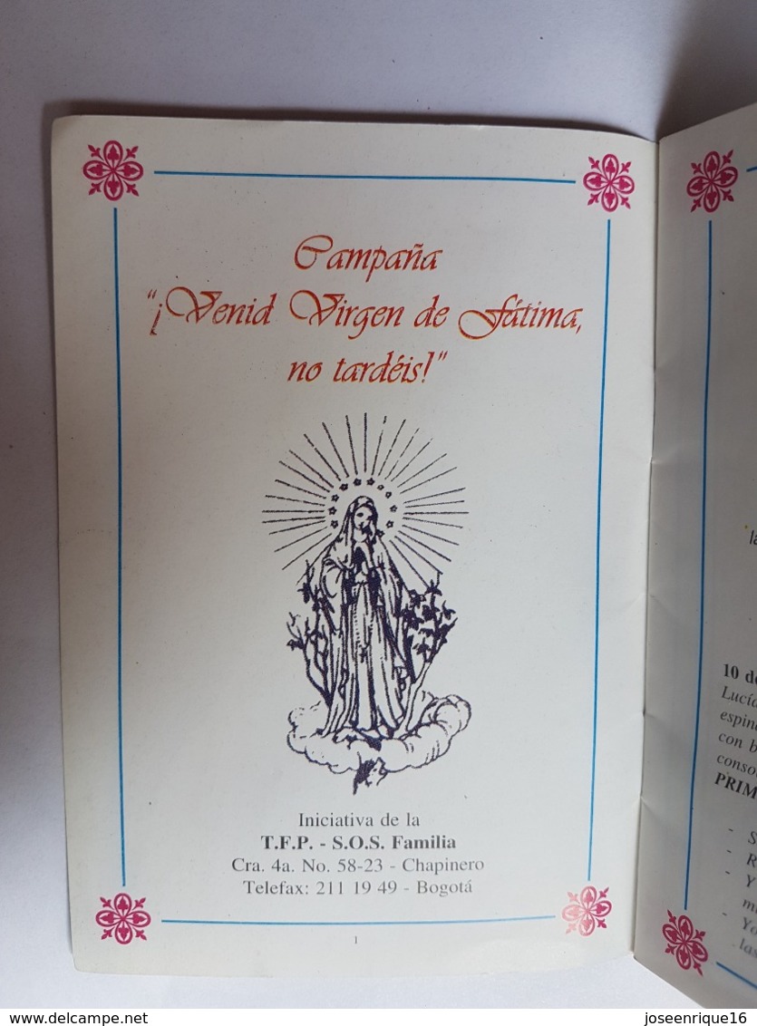 REZO DEL ROSARIO VIRGEN MARÍA, FATIMA, LIBRILLO BOGOTÁ COLOMBIA - Religion & Esotericism