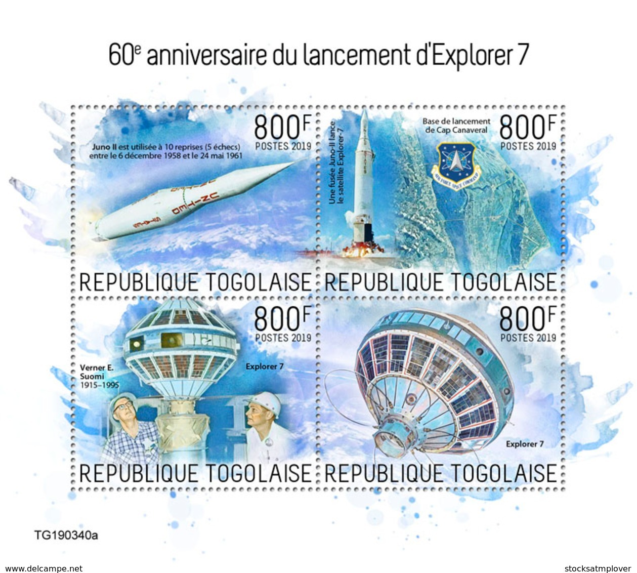 Togo 2019 Launch Of Explorer 7 ,space  S201909 - Togo (1960-...)