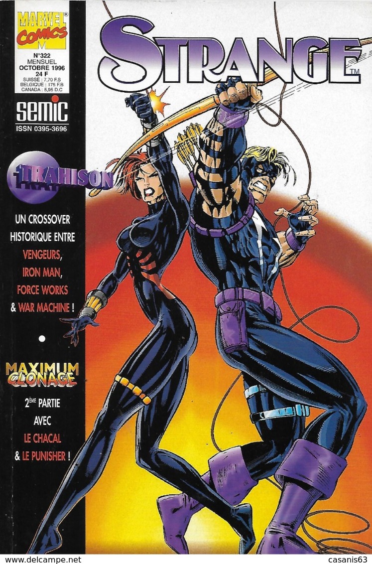 STRANGE  N° 322 -  Octobre 1996  - Marvel Comics  Semic -   L' Araignée  Les Vengeurs - Strange