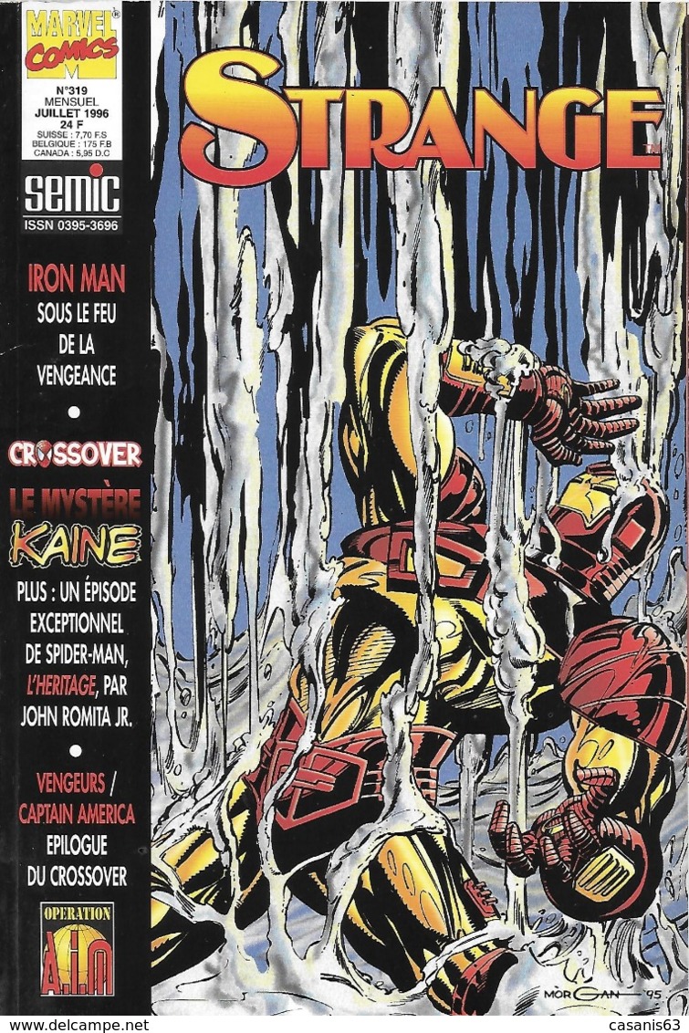 STRANGE  N° 319 -  Juillet 1996  - Marvel Comics  Semic -   L' Araignée Iron Man Les Vengeurs - Strange