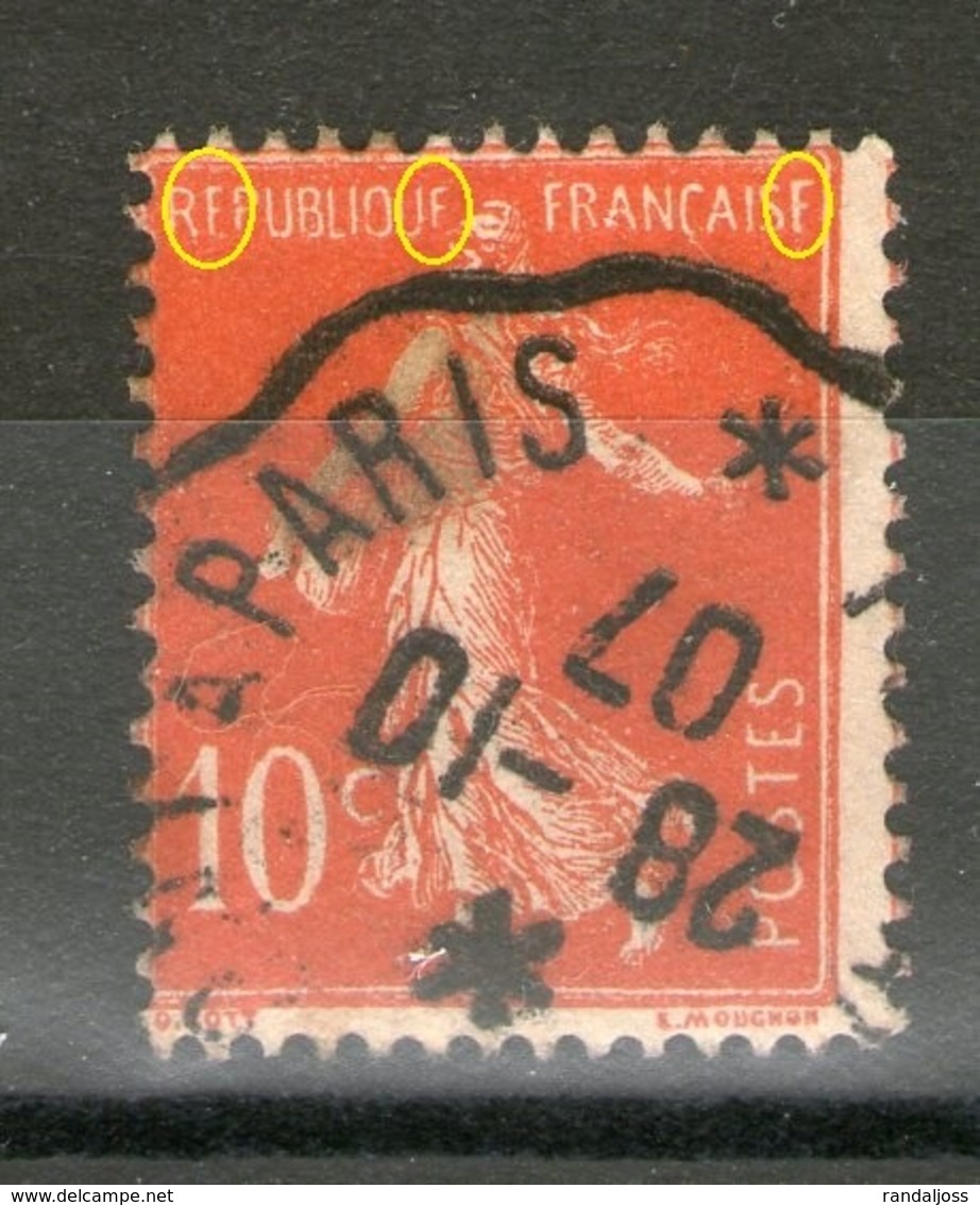 Rare_N° 135°_les 3 "E" Sont Des "F"_ambulant Paris 1907 - 1906-38 Sower - Cameo