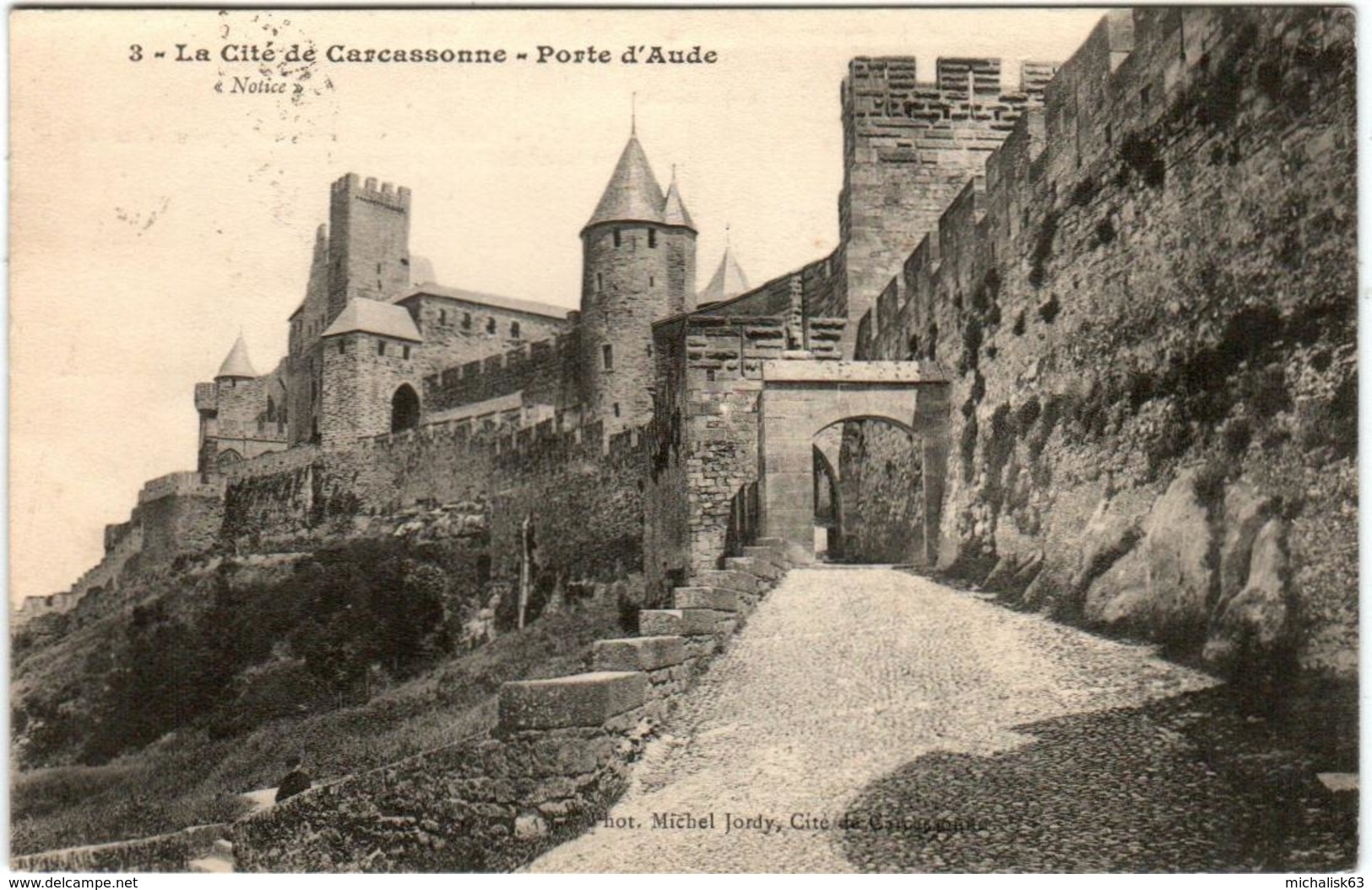 3XT 928 CPA -A CITE DE CARCASSONNE - PORTE D' AUDE - Carcassonne