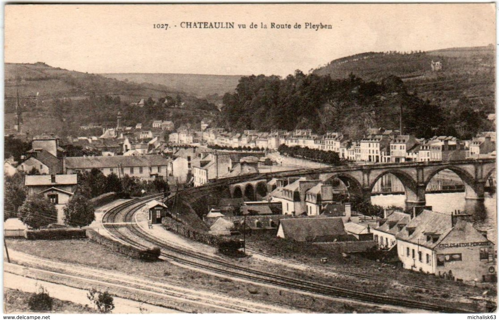 3YF 716 CPA - CHATEAULIN VU DE LA ROUTE DE PLEYBEN - Châteaulin