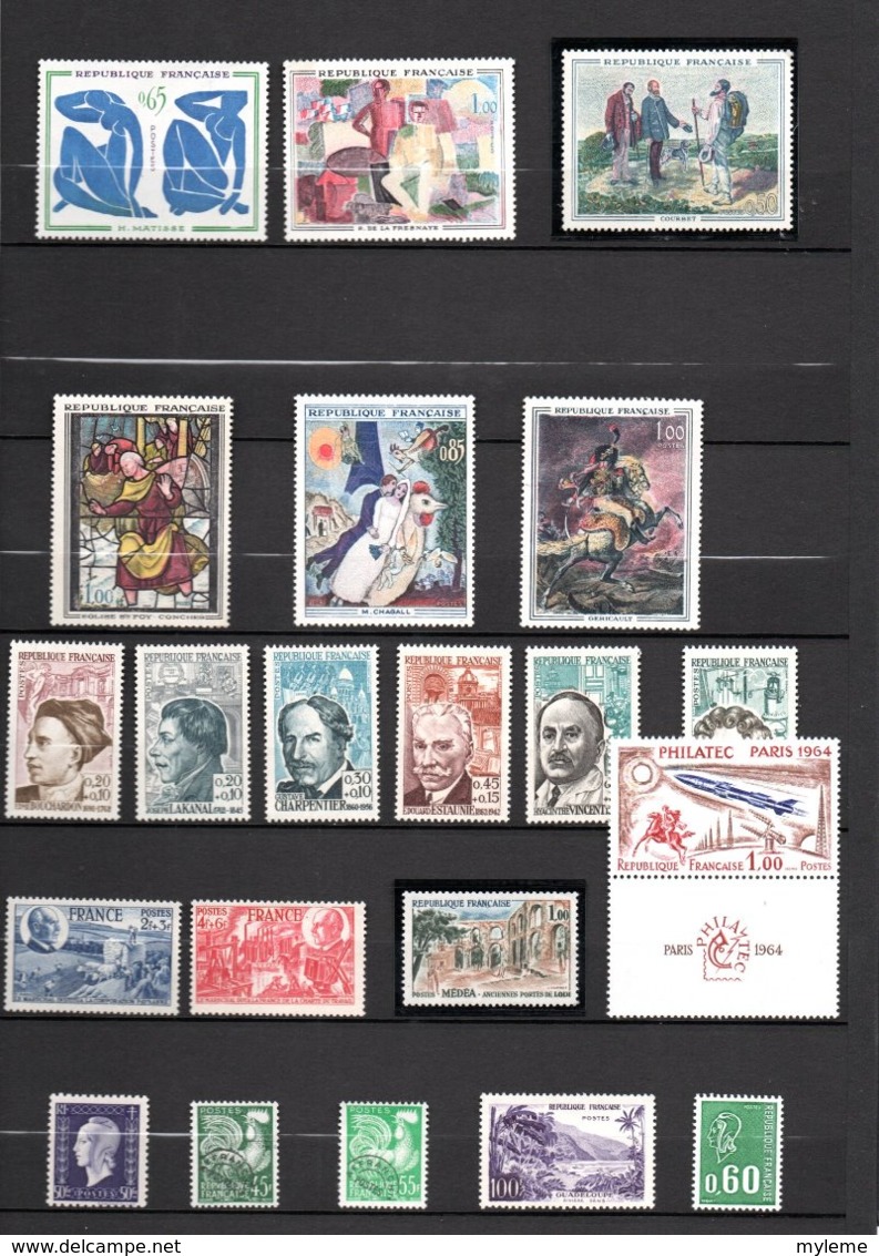 Carton dont France fins de catalogues PA + préoblitérés + timbres ** années 40 + ...Voir comm !!!