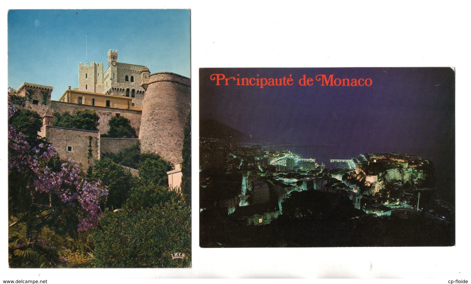 MONACO . " LE PALAIS PRINCIER . VUE DU JARDIN " & " VUE DE NUIT SUR LA PRINCIPAUTÉ " . 2 CPM - Réf. N°23126 - - Sammlungen & Lose