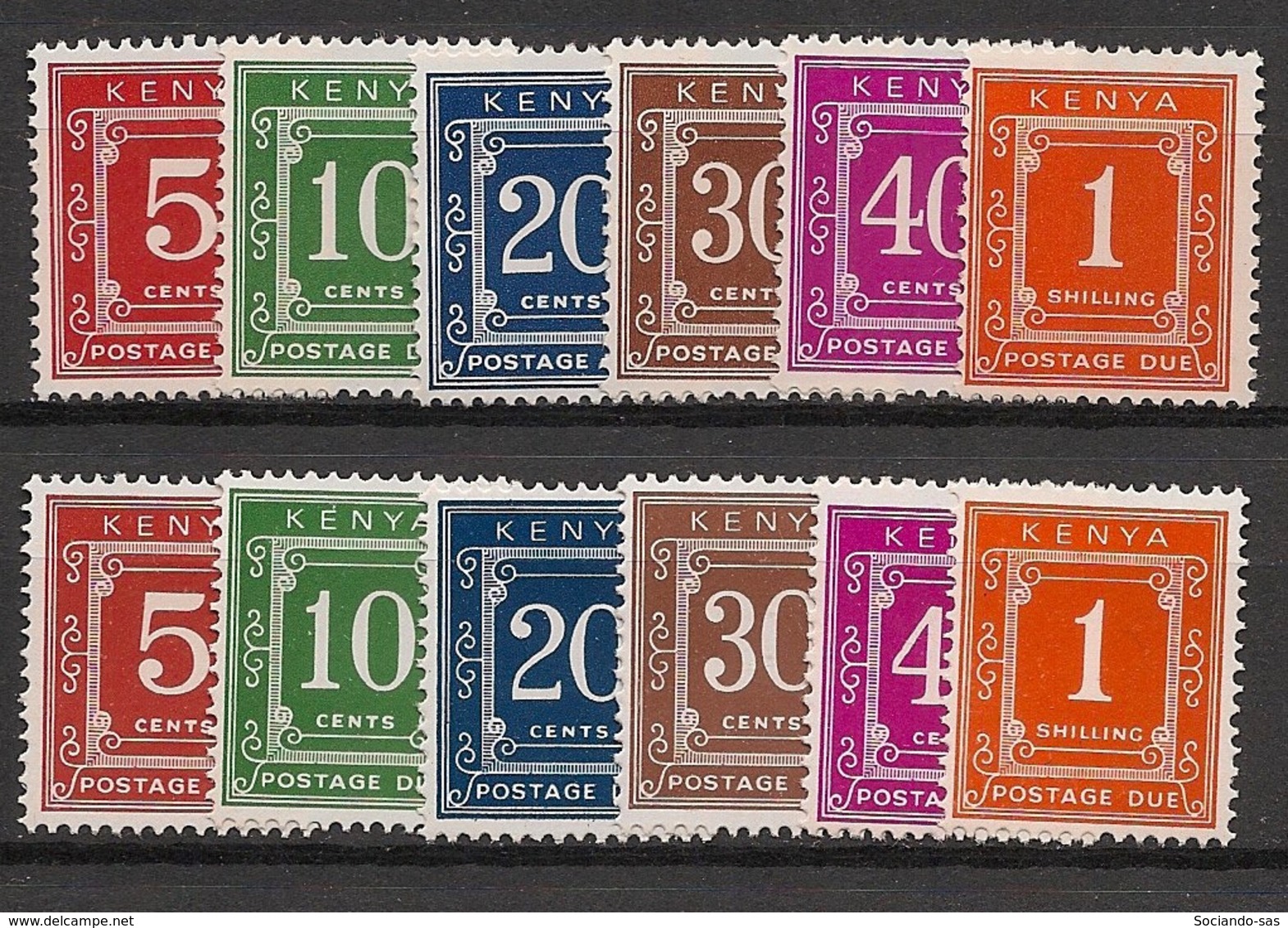 Kenya - 1967-70 - Taxe TT N°Yv. 1 à 12 - 2 Séries Complètes - Neuf Luxe ** / MNH / Postfrisch - Kenia (1963-...)