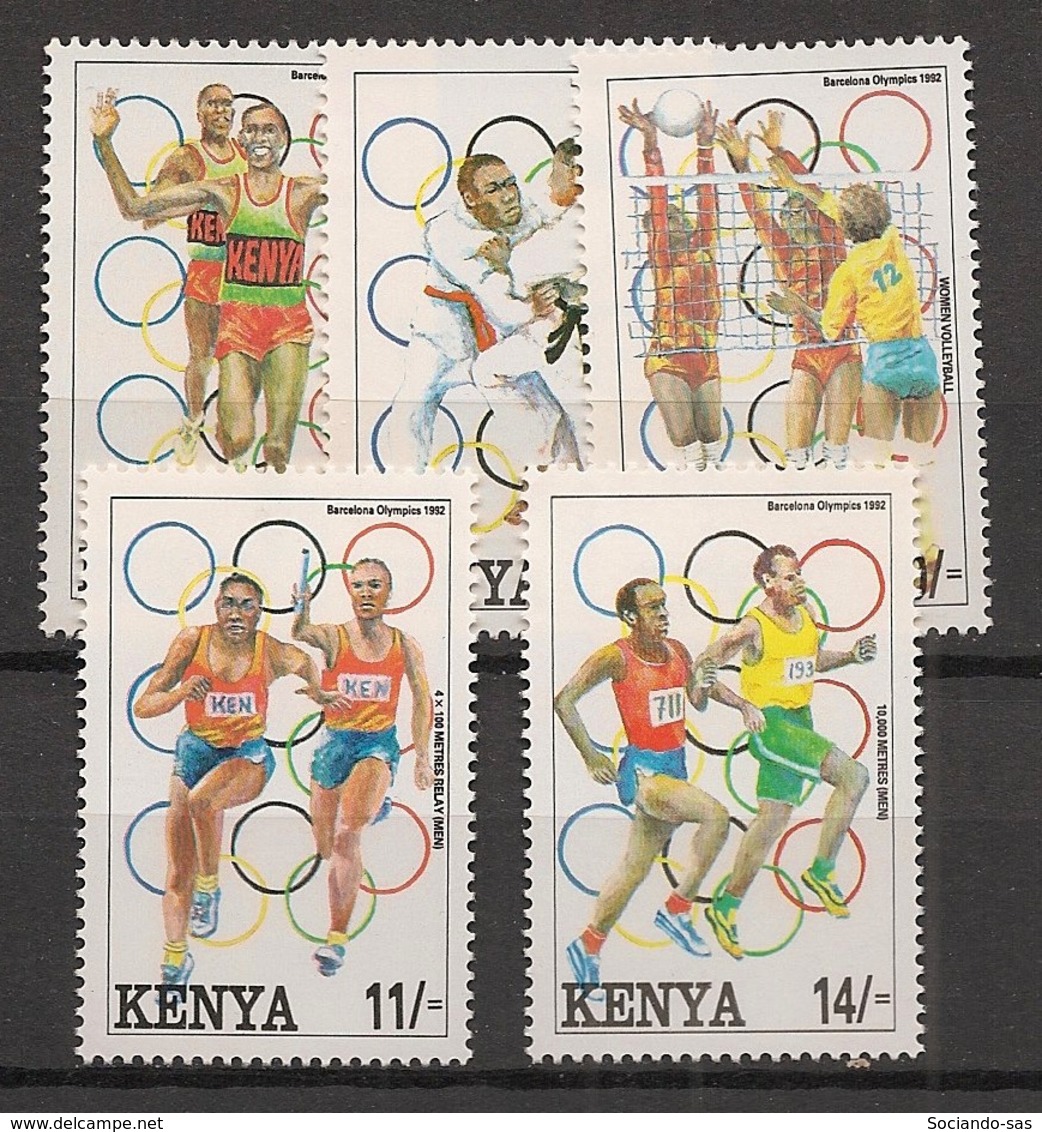 Kenya - 1992 - N°Yv. 548 à 552 - Olympics / Barcelona - Neuf Luxe ** / MNH / Postfrisch - Kenya (1963-...)