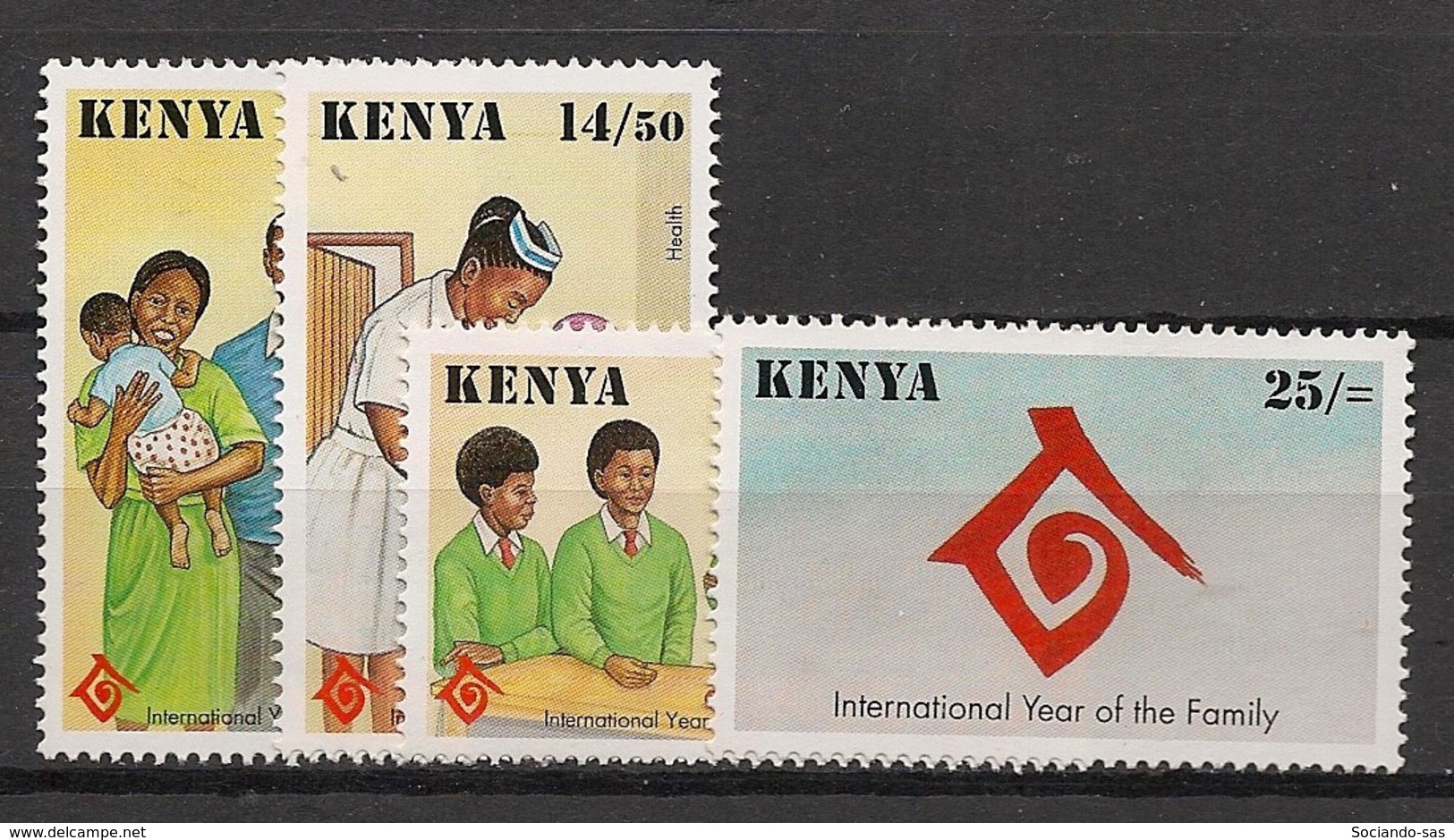 Kenya - 1994 - N°Yv. 591 à 594 - Année De La Famille - Neuf Luxe ** / MNH / Postfrisch - Kenya (1963-...)