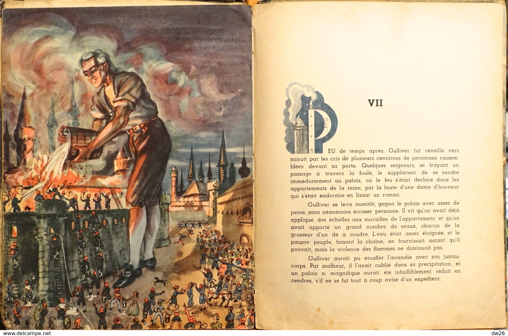 Voyage De Gulliver à Lilliput Illustré Par Noël Dufour Edition S.E.F.I. 1947, Livre Relié - Sprookjes