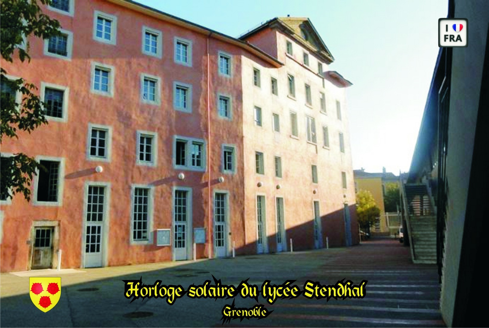 Set 6 Cartes Postales, Bâtiments, France, Grenoble, Horloge Solaire Du Lycée Stendhal - Astronomy