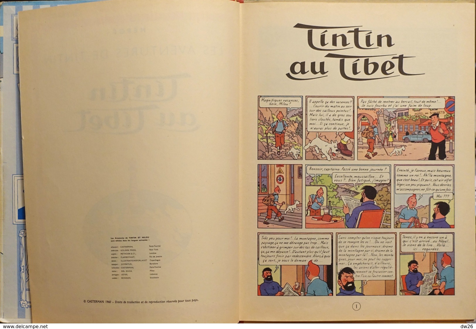 Les Aventures De Tintin: Tintin Au Tibet - Collection Hergé - Editions Casterman 1961 - Tintin