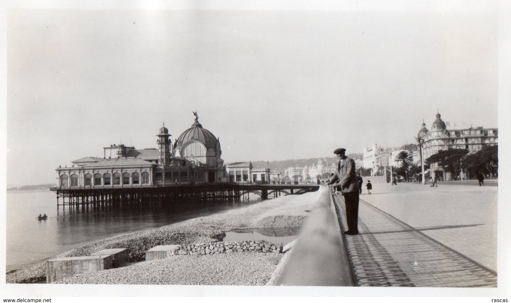 PHOTO ORIGINALE 1935 - L - ALPES MARITIMES - NICE - CASINO JETEE PROMENADE - FORMAT 11 X 6.8 - Orte