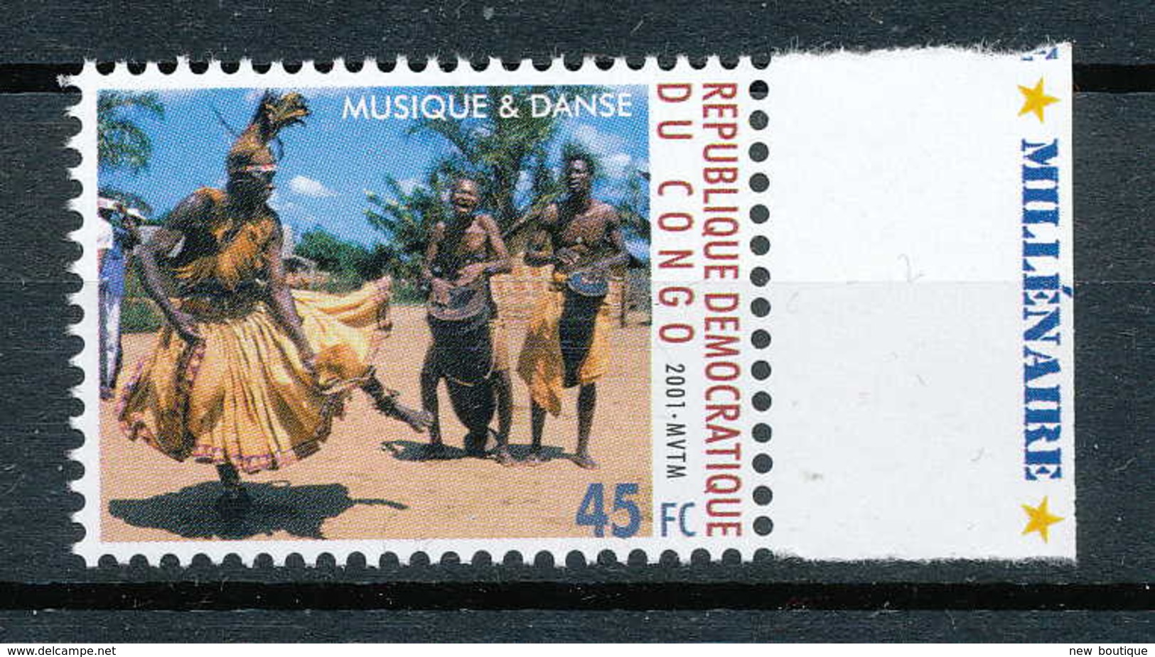 NB - [810412]TB//**/Mnh-RD CONGO 2001 - N° 1899, Musique Et Danse Du Congo. SNC. - Danse