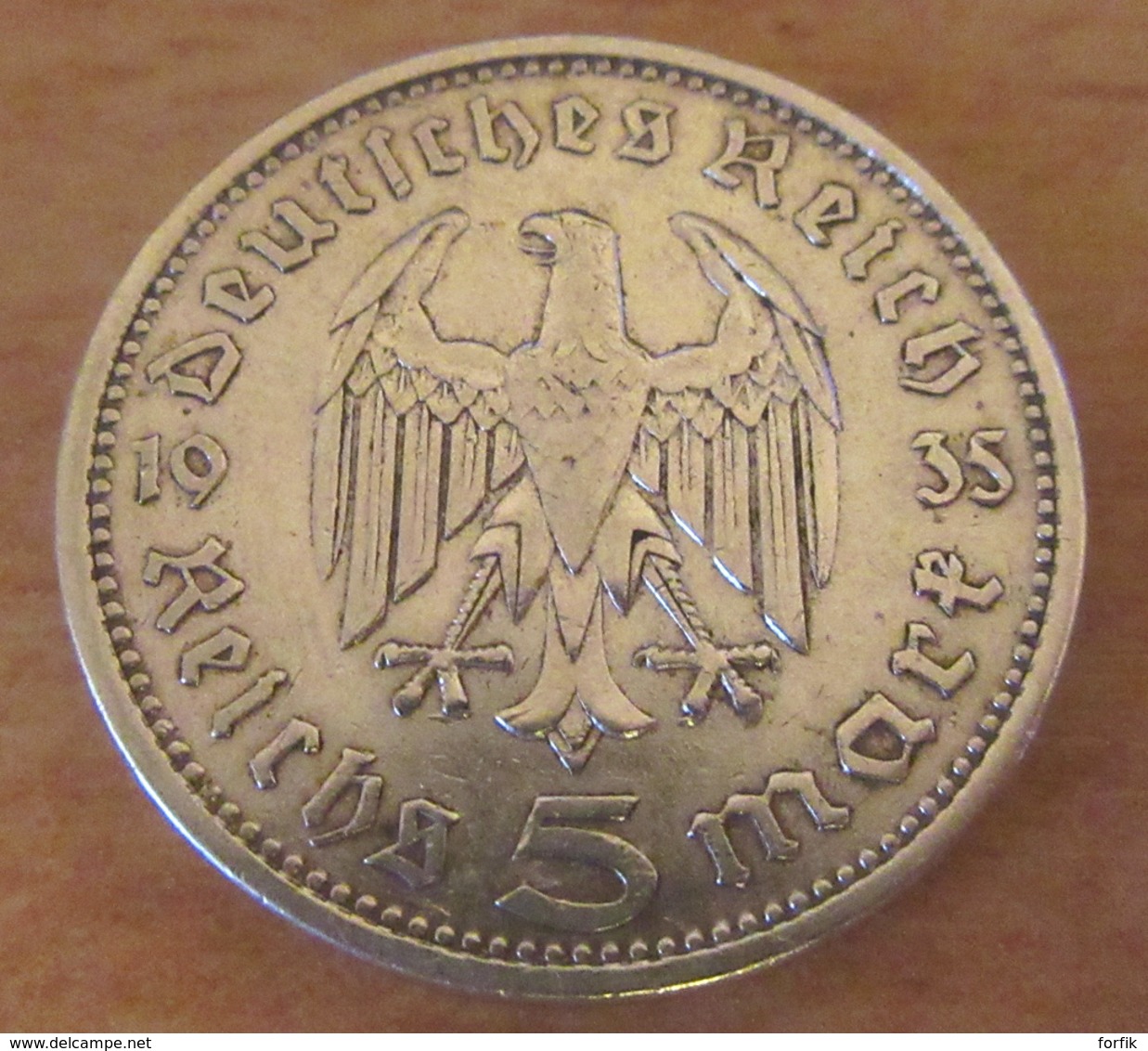 Allemagne / 3e Reich - Monnaie 5 Reichsmark Hindenburg 1935 A En Argent - TTB / SUP - 5 Reichsmark