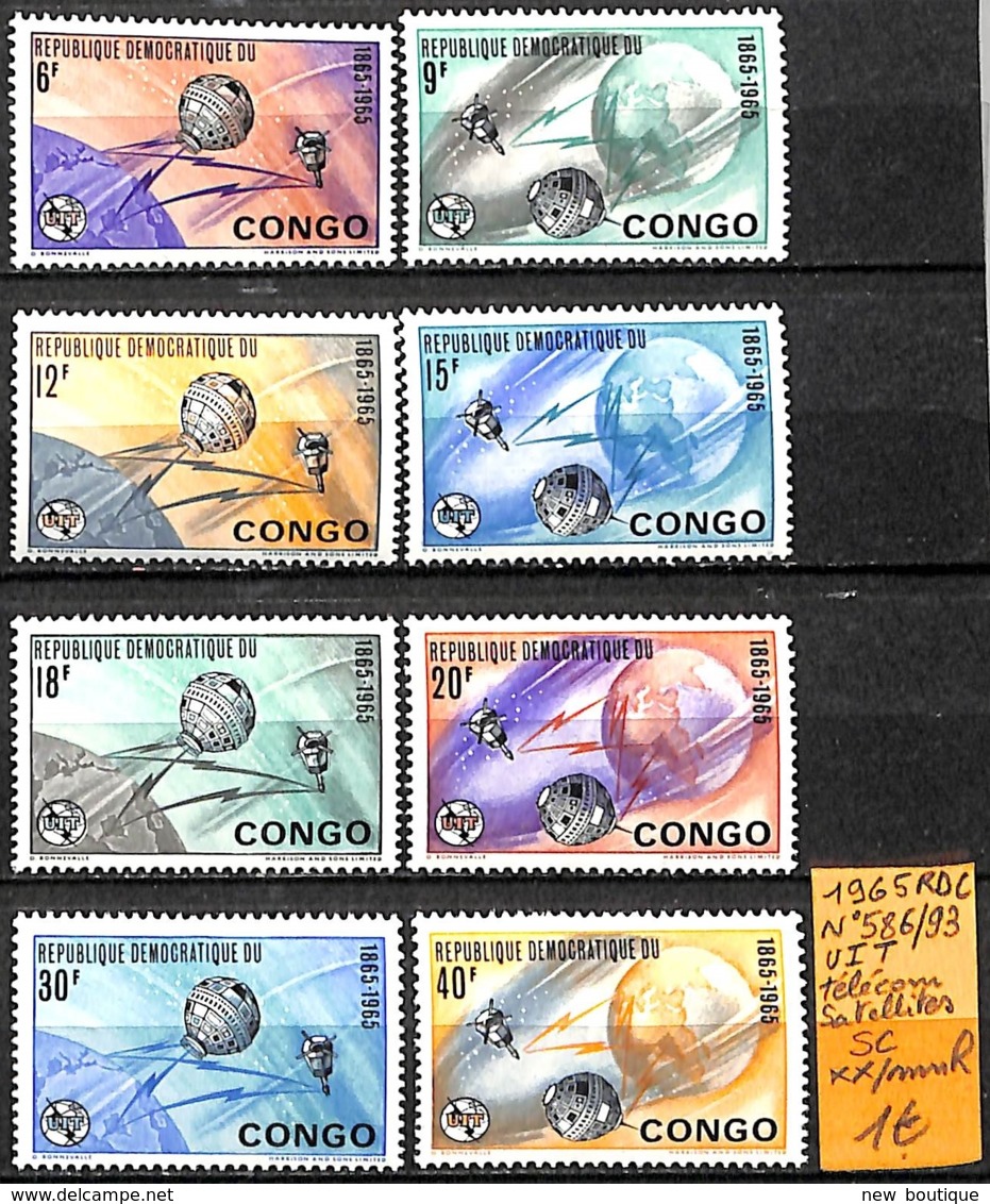 NB - [838050]TB//**/Mnh-RD Congo 1965 - N° 586/93, Série Complète, U.I.T, Télécom, Satellites, Espace - Nuovi