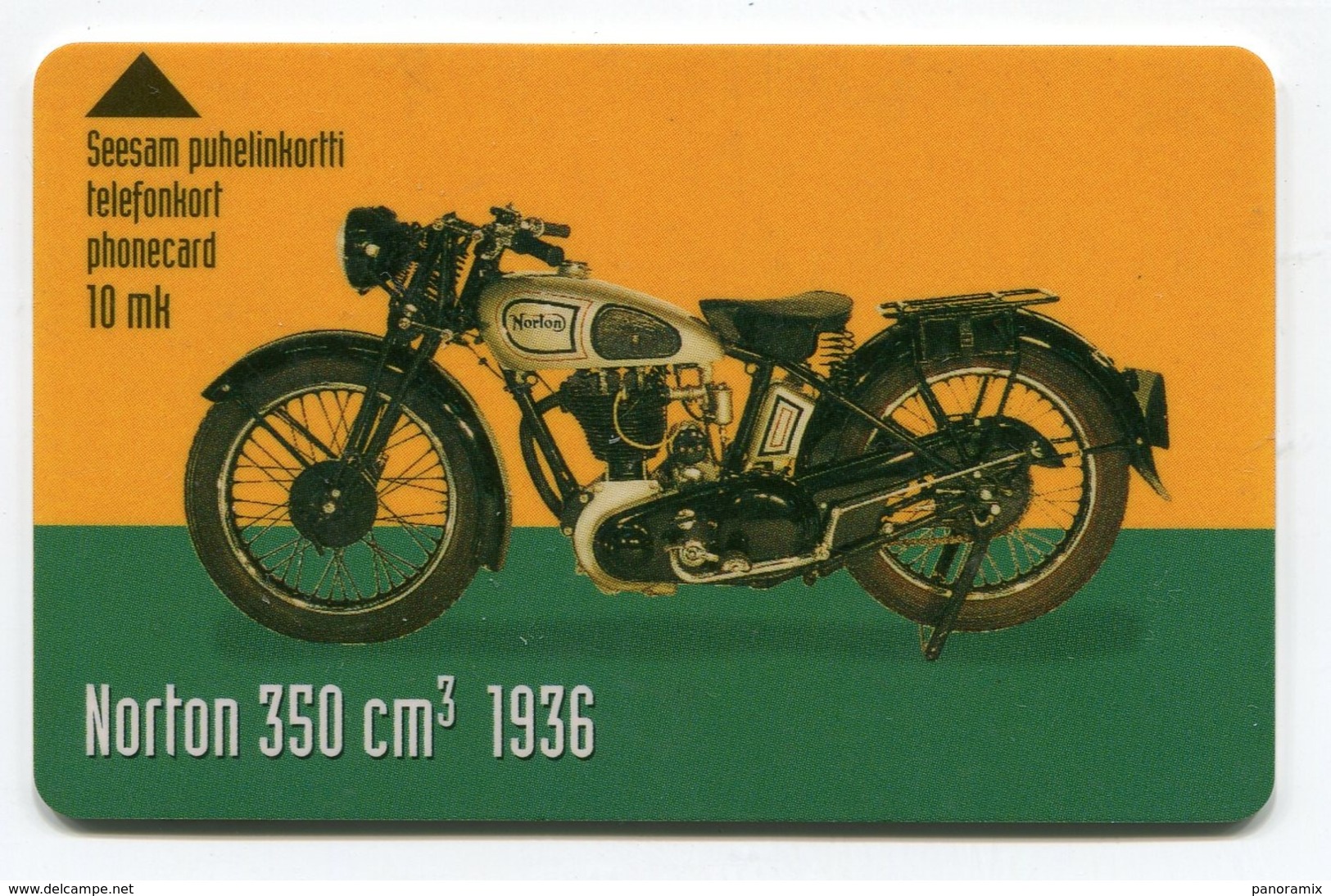 Telecarte °_ Finlande-moto Norton350 Cc-1936-10 Mk- R/V 1591 - Finnland