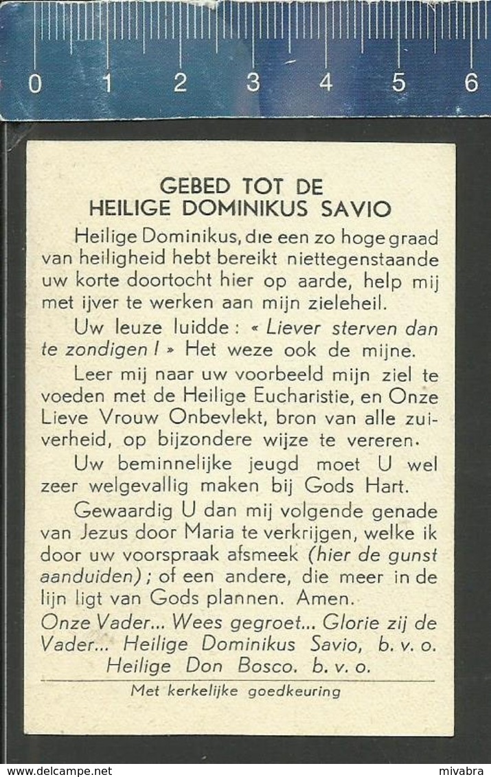 GEBED TOT DE HEILIGE DOMINIKUS SAVIO - Religione & Esoterismo