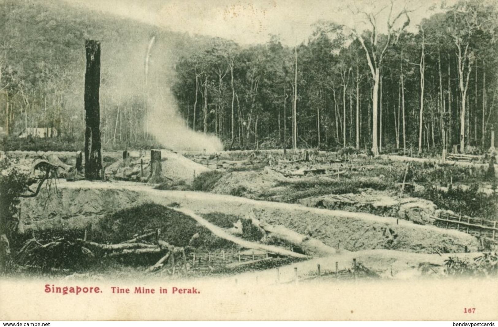 Straits Settlements, Malay Malaysia, PERAK, Tin Mine (1908) Postcard - Malaysia