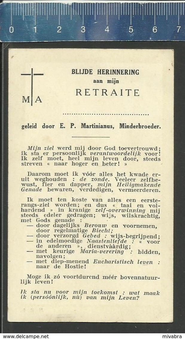 BLIJDE HERINNERING AAN MIJN RETRAITE ( 21 R.L. ) - Religion & Esotericism