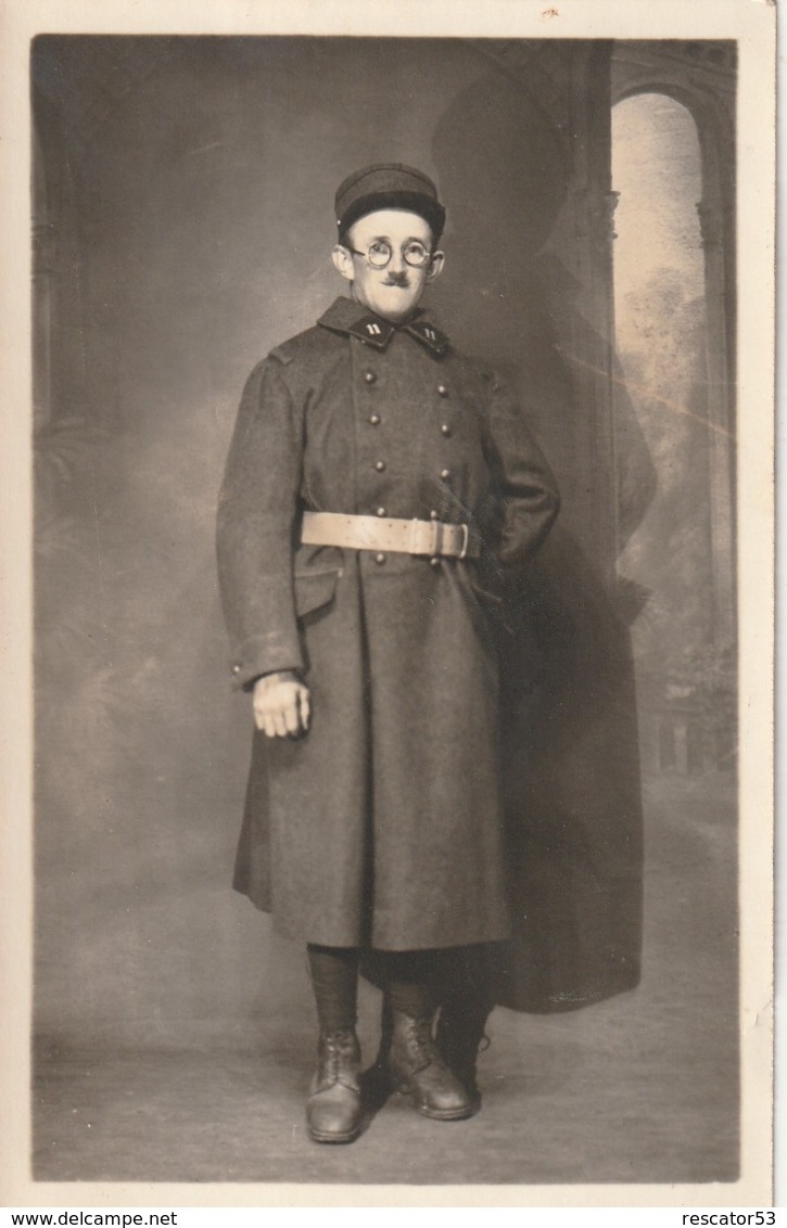 Rare Photo Cpa  Soldat Avec N°11 Au Col - 1939-45