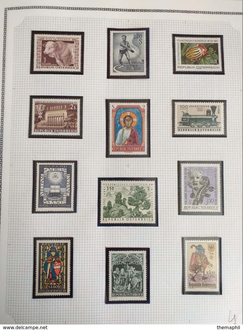 lot n° TH.1051 AUTRICHE collection 1966 / 1986  neufs **