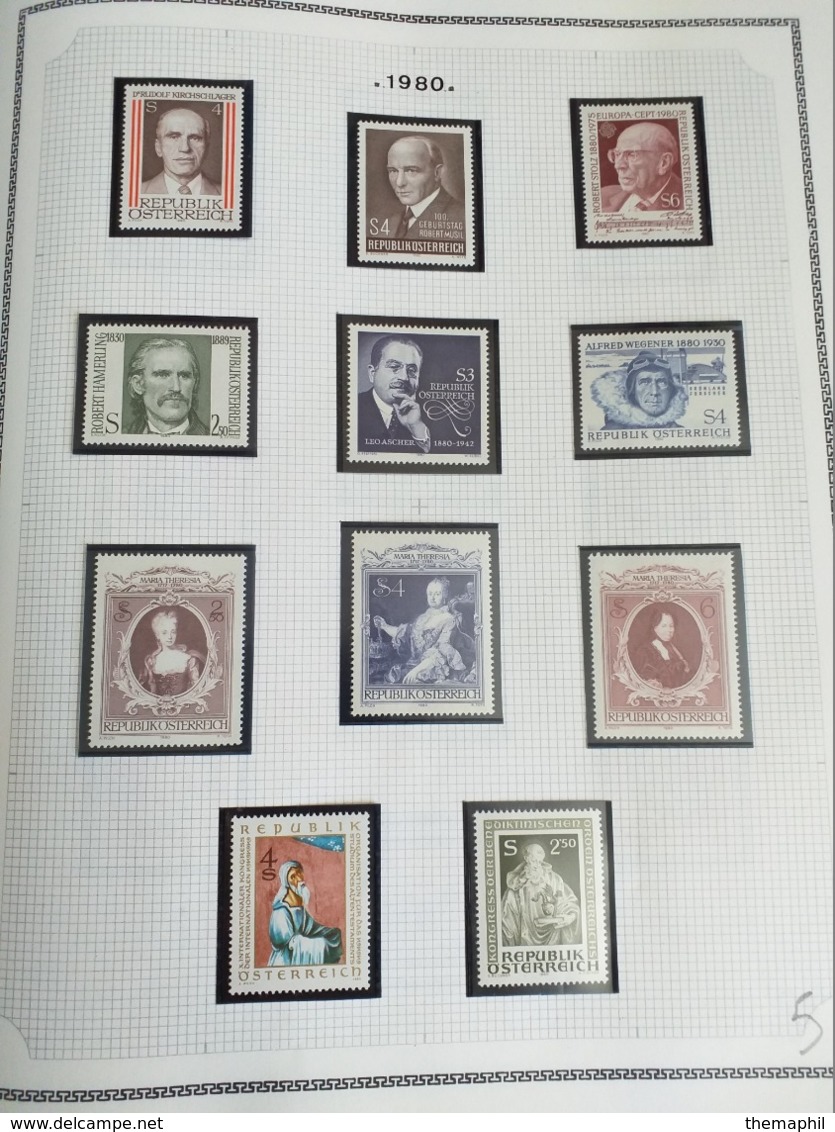 lot n° TH.1051 AUTRICHE collection 1966 / 1986  neufs **