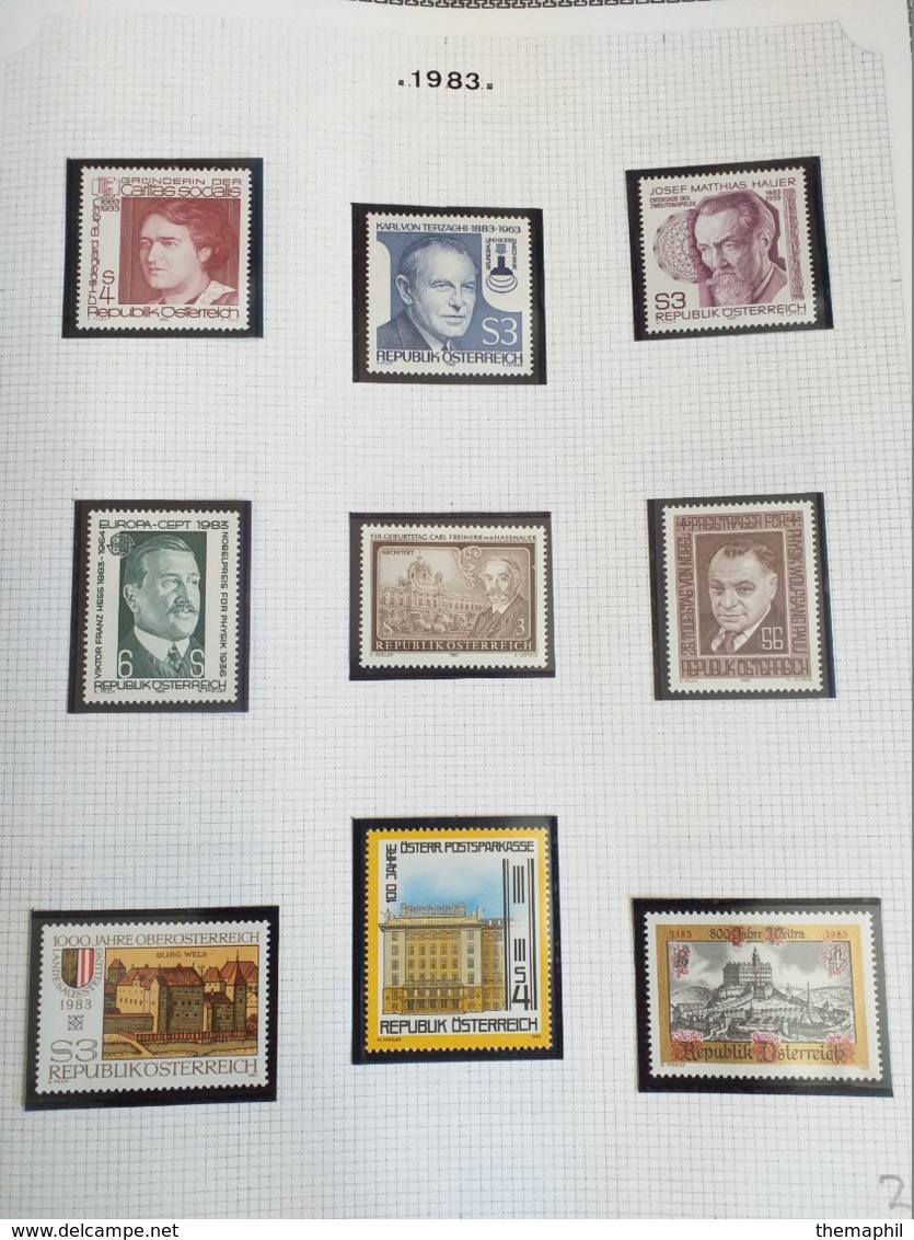 lot n° TH.1051 AUTRICHE collection 1966 / 1986  neufs **