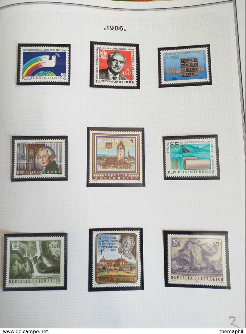 lot n° TH.1051 AUTRICHE collection 1966 / 1986  neufs **