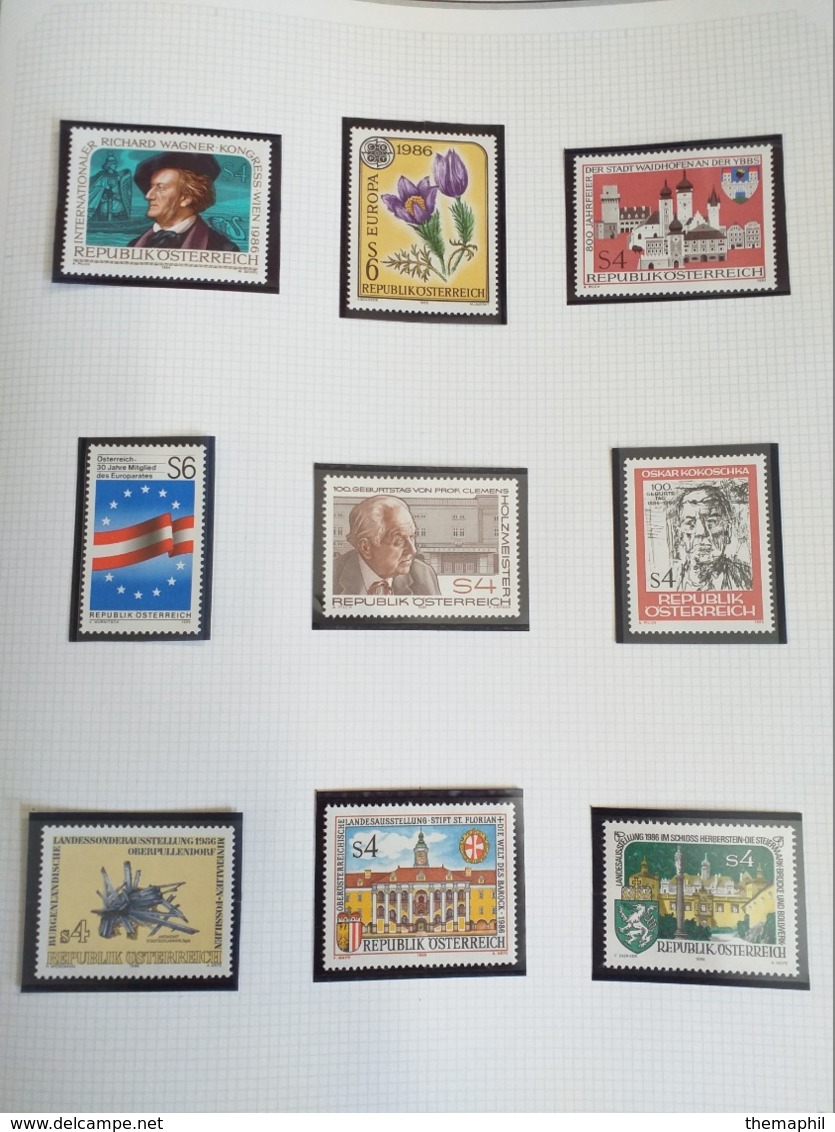 lot n° TH.1051 AUTRICHE collection 1966 / 1986  neufs **